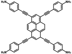 1404196-75-3 - 4,4',4'',4'''-(pyrene-1,3,6,8-tetrayltetrakis(ethyne-2,1-diyl))tetraaniline chemical structure