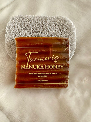 Tumeric & Manuka Honey Brightening Bar with Soap Saver - Beauty Room By CB