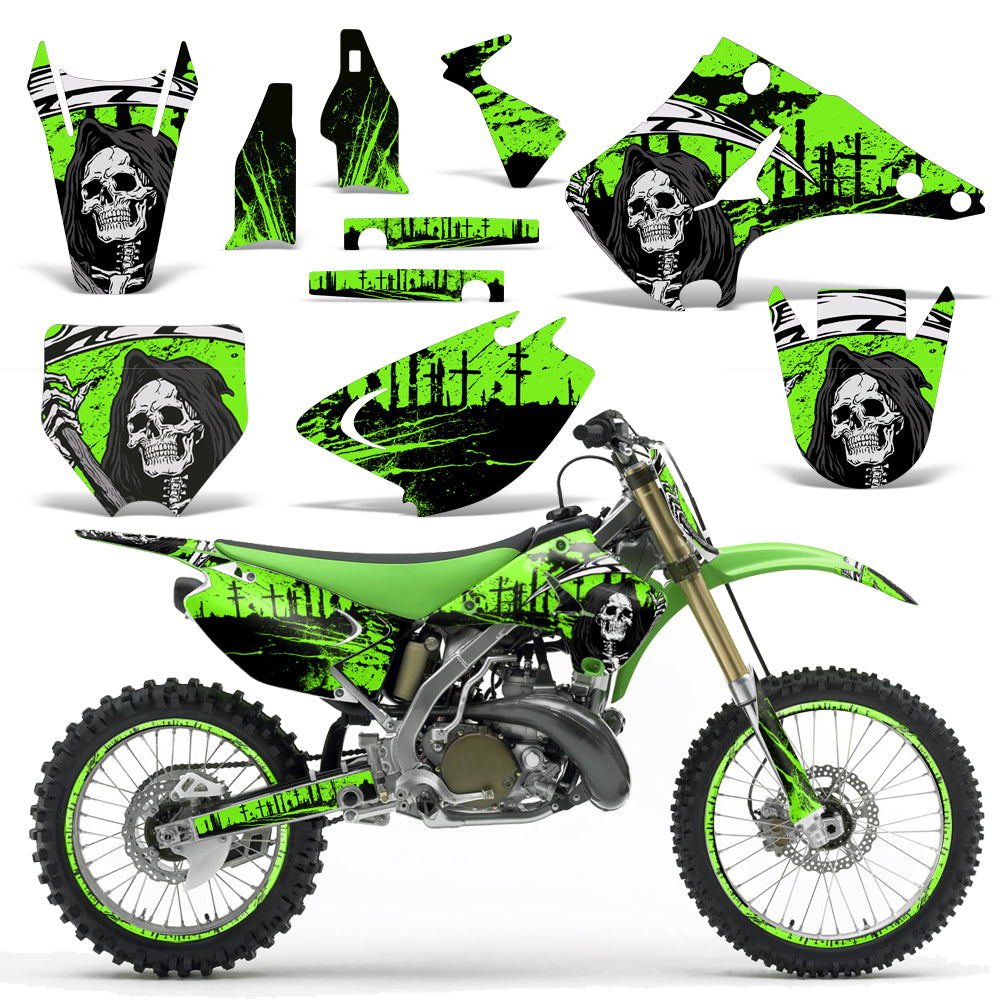 Kawasaki KX 2003-2012 Motocross Graphic Kit Reaper V2 – Wholesale