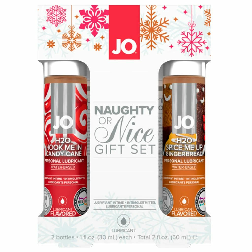 Extra günstig Kaufen-System JO - Naughty or Nice 2 x 30 ml. System JO - Naughty or Nice 2 x 30 ml <![CDATA[JO Naughty or Nice flavored gift set hook me in candy cane and spice me up gingerbread set. Whether you have been naughty or nice with your lover and make it an extra ho