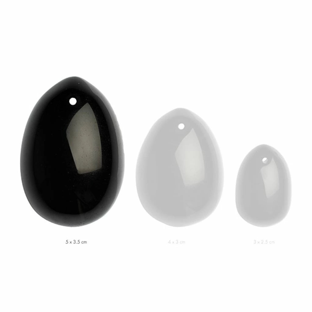 Pocket  günstig Kaufen-La Gemmes - Yoni Egg Black Obsidian L. La Gemmes - Yoni Egg Black Obsidian L <![CDATA[Wear this yoni egg as a piece of jewelry around your neck, in your pocket, in your bra or as a pelvic floor muscle trainer in your vagina. A yoni egg was originally inte