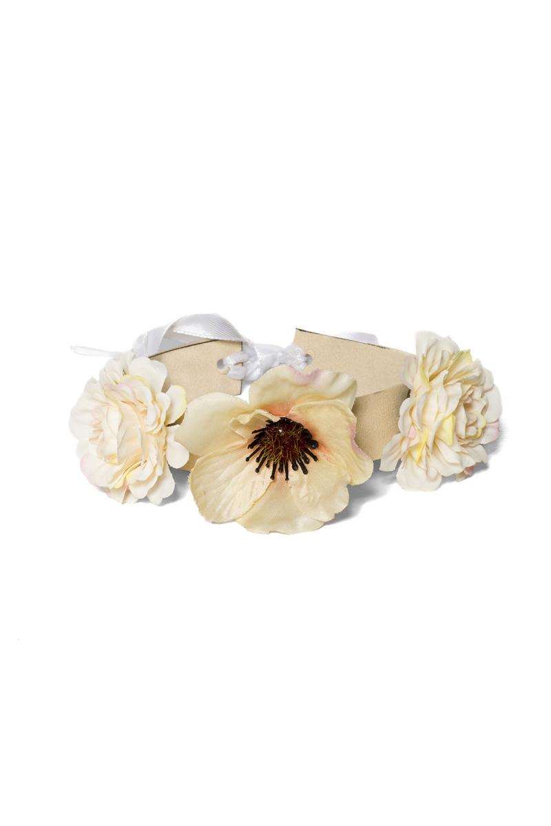 mit drei günstig Kaufen-Halsband mit Blumen. Halsband mit Blumen <![CDATA[Kunstleder Band mit drei aufgesetzten Blumen. Es wird variabel durch Zubinden geschlossen]]>. 