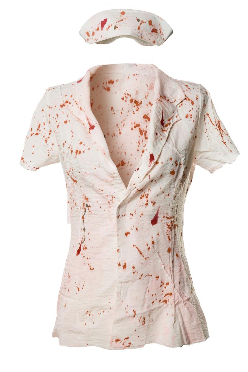 SONDERPOSTEN Sexy günstig Kaufen-Silent Nurse Shirt Set. Silent Nurse Shirt Set <![CDATA[Silent Nurse Kostümset. sexy Bluse mit Knopfleiste. mit tiefem Dekollet‚ und Reverskragen. Bandage und Hut inklusive. SONDERPOSTEN von MASK PARADISE]]>. 