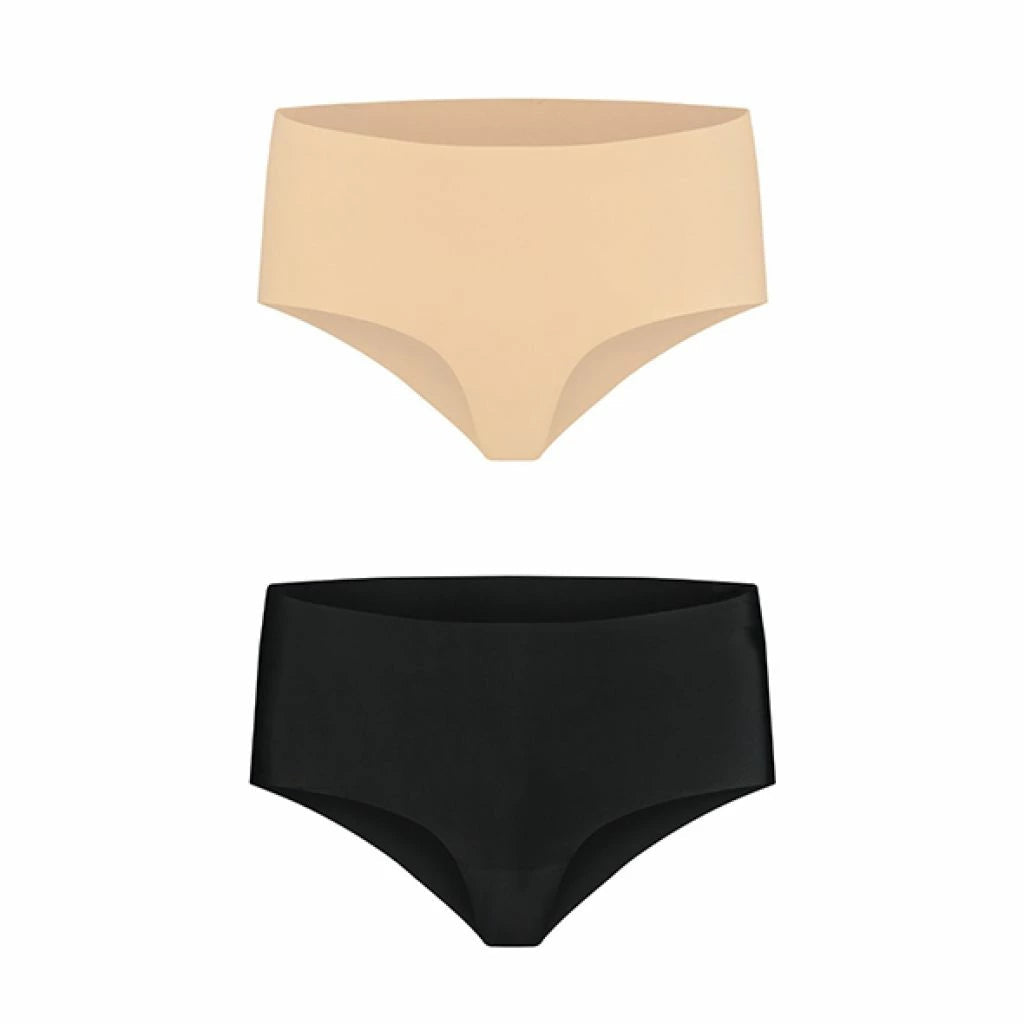88 A günstig Kaufen-Bye Bra - Invisible High Brief Nude + Black L. Bye Bra - Invisible High Brief Nude + Black L <![CDATA[- Invisible - Lightweight and soft fabric - Stitching and seam-free - 100% cotton gusset - 2 Pack - Beige and Black 88% Polyamide, 12% Elastane Wash at o