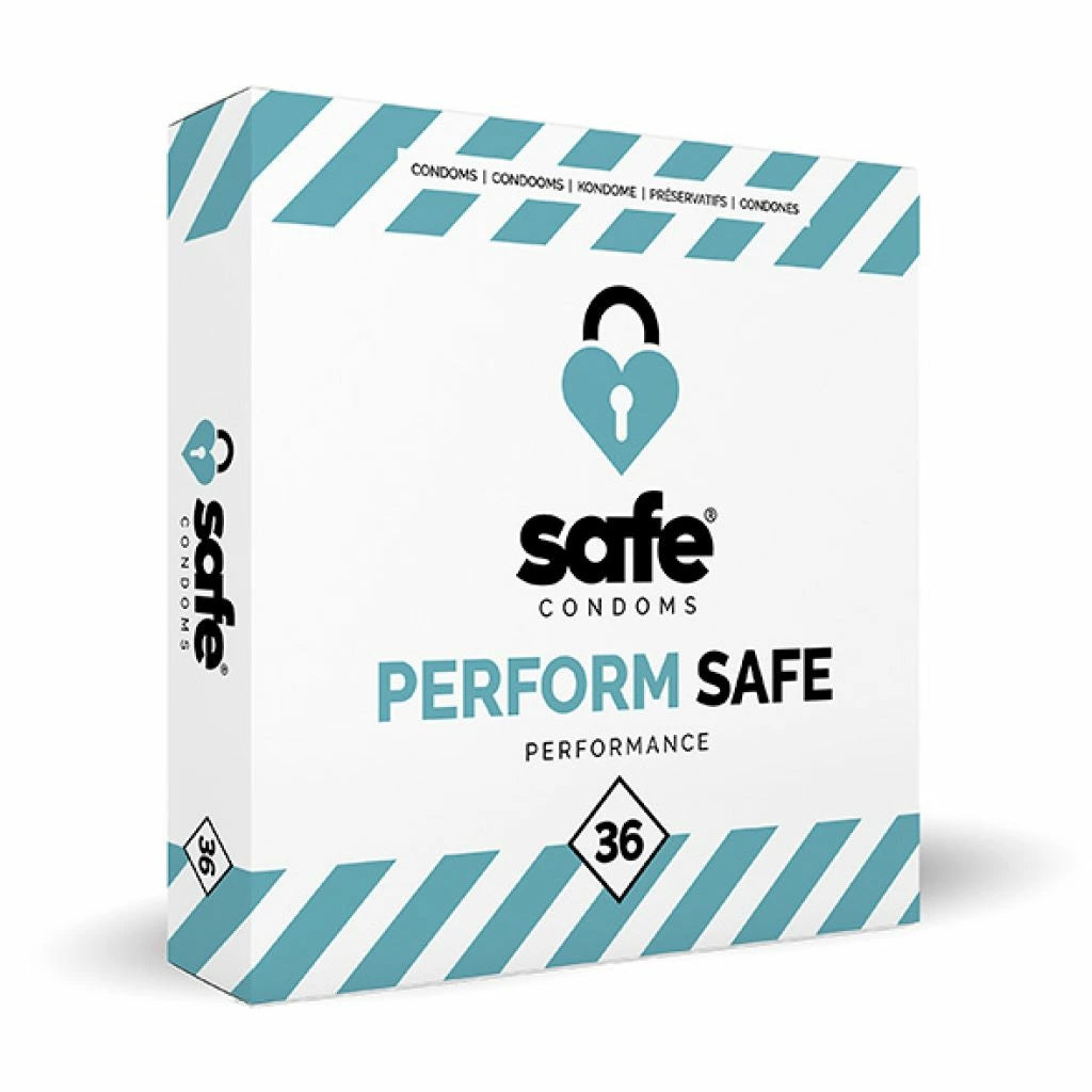 and the günstig Kaufen-Safe - Perform Safe Condoms 36 pcs. Safe - Perform Safe Condoms 36 pcs <![CDATA[Safe Condoms are made of a very high quality of latex with a comfortable fit, which are available in various types and sizes. Performance condoms to delay the climax on a natu