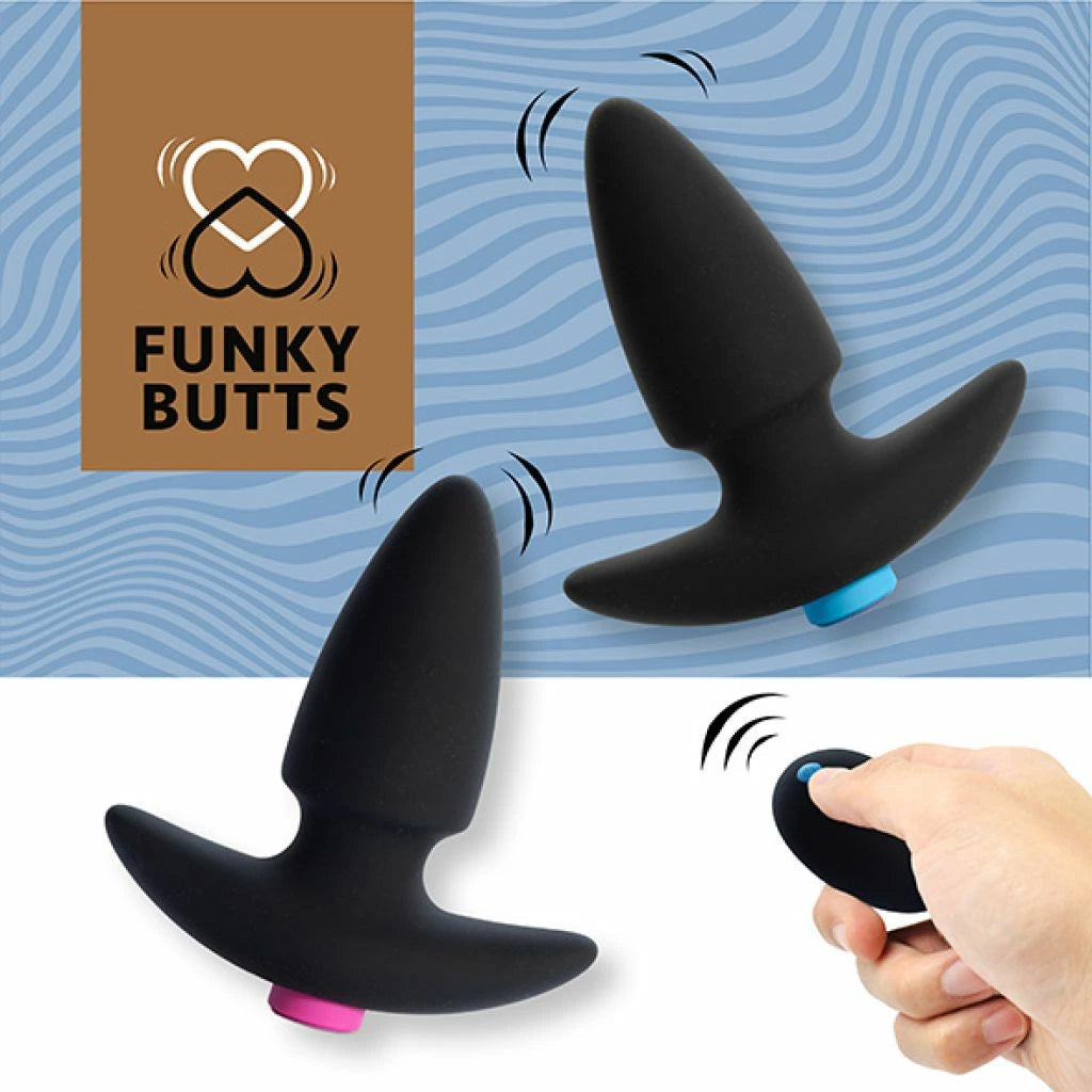 Ring PL günstig Kaufen-FeelzToys - FunkyButts. FeelzToys - FunkyButts <![CDATA[FunkyButts from Feelztoys is a set of 2 vibrating butt plugs with remote control for couples that can be worn by both partners at the same time during intercourse. The remote control can be used for 