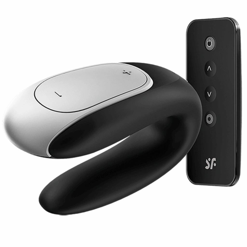 Double Double günstig Kaufen-Satisfyer - Double Fun Black. Satisfyer - Double Fun Black <![CDATA[Our Double Fun powerfully stimulates both partners during sex. The U-shape is fitted both inside and outside - ensuring a seductive feeling for the clitoris, G-spot, and penis. App enable