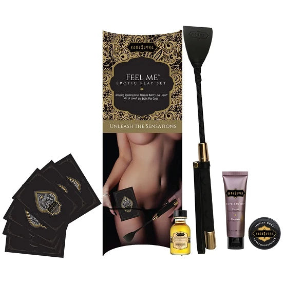 Love and  günstig Kaufen-Kama Sutra - Playset Feel Me. Kama Sutra - Playset Feel Me <![CDATA[LIMITED EDITION - Erotic play set. Content: arousing spanking crop, Pleasure Balm, Love Liquid, Ignite massage candle and erotic play cards.]]>. 