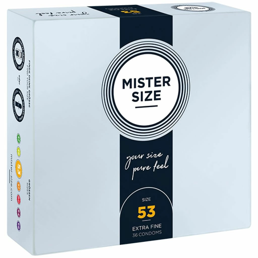 you to günstig Kaufen-Mister Size - 53 mm Condoms 36 Pieces. Mister Size - 53 mm Condoms 36 Pieces <![CDATA[MISTER SIZE is the ideal companion for your sensitive, elegant penis. Working together you will create wonderful moments of great ecstasy. You really don't need a mighty