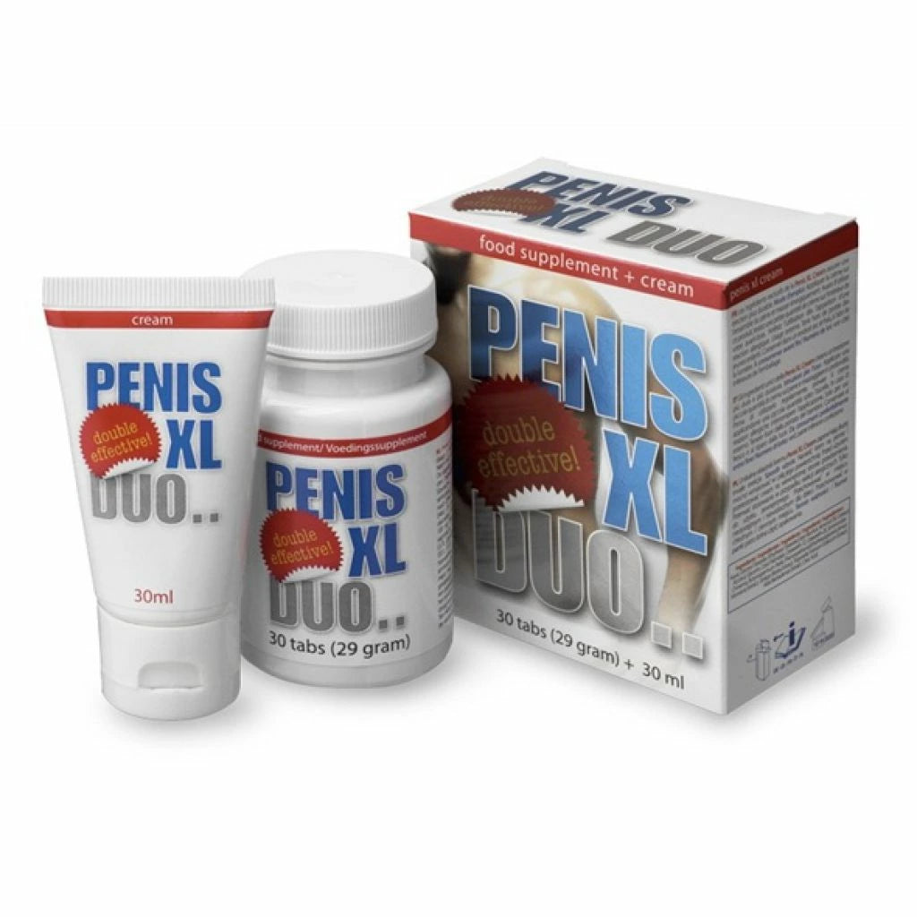 Combination günstig Kaufen-Penis XL Duo Pack. Penis XL Duo Pack <![CDATA[Penis XL Duo Pack contains both the Penis XL Tablets and the Penis XL Cream. The perfect combination to support the male genitals and erection. Penis XL Tablets Stimulates the male genitals and the sexual powe
