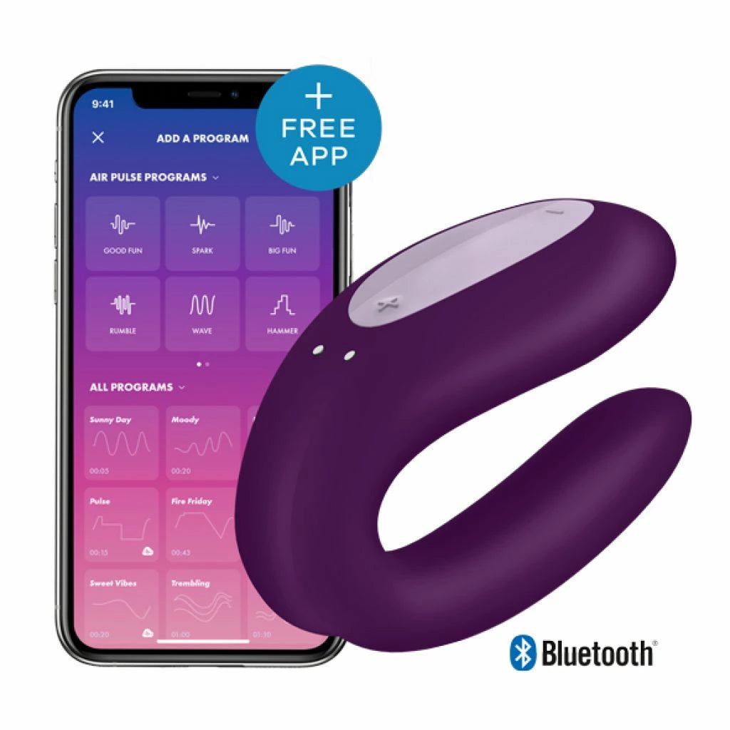 Double Double günstig Kaufen-Satisfyer - Double Joy Violet. Satisfyer - Double Joy Violet <![CDATA[Designed especially for male+female partner play, the DOUBLE JOY is worn internally by the woman during penetrative sex. This 