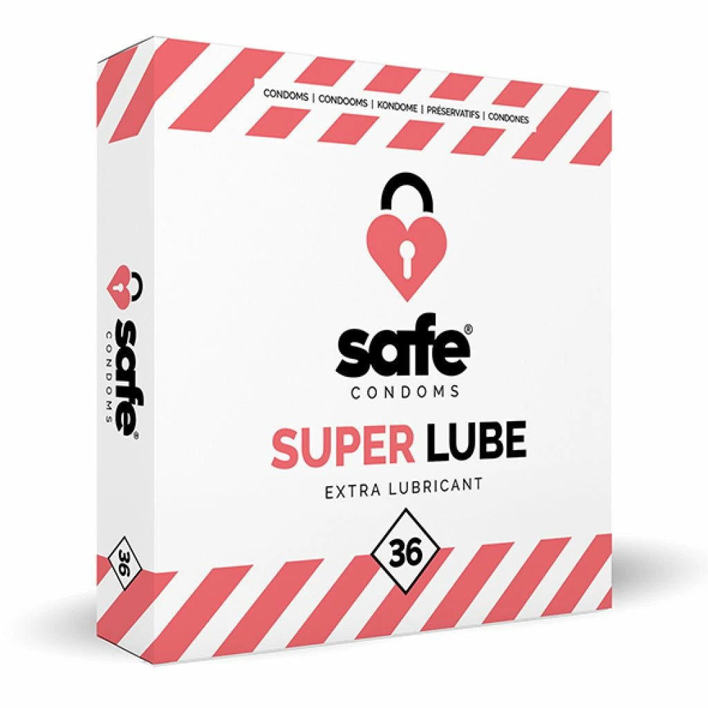 NAT AN günstig Kaufen-Safe - Super Lube Condoms 36 pcs. Safe - Super Lube Condoms 36 pcs <![CDATA[Safe Super Lube is a standard condom with an anatomical shape with an extra dose of lubricant. Increases sensation and pleasure; transforms sex from 'pretty good' to 'amazing'.. T