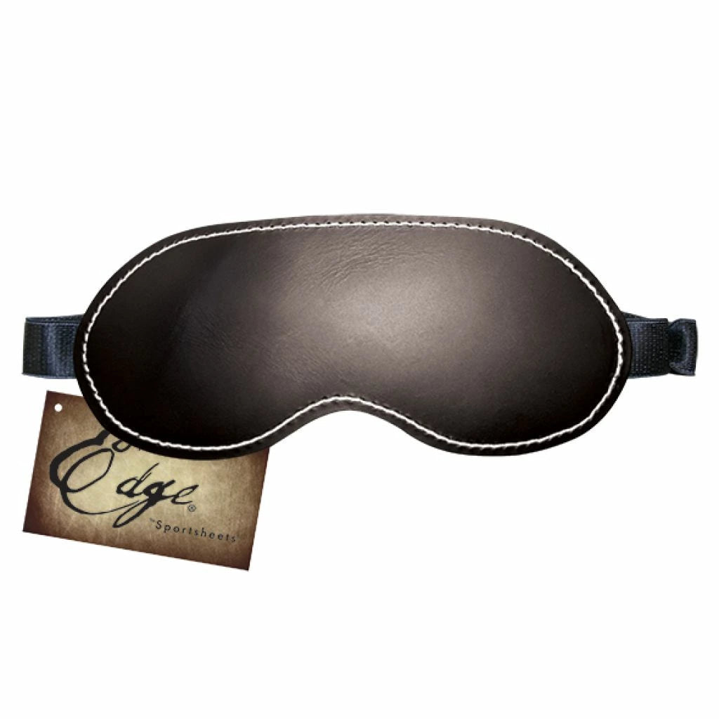 Edge L günstig Kaufen-Sportsheets - Edge Leather Blindfold. Sportsheets - Edge Leather Blindfold <![CDATA[- High-end lingerie adjustable strap - Handcrafted in the USA - Comfort lined with satin padding - White-stitch embellishment adds style - Nickel Free Metal - Ingredients: