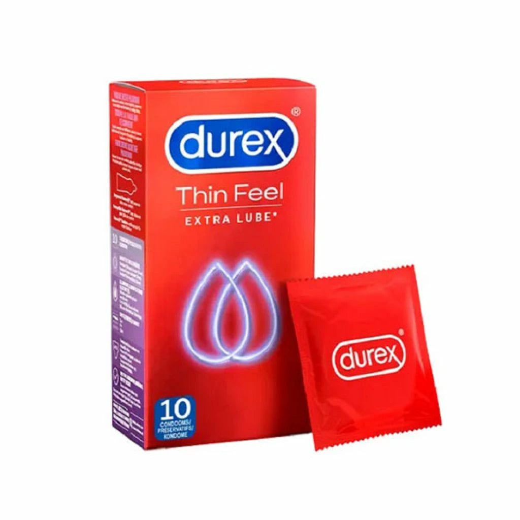 WH 10 günstig Kaufen-Durex - Thin Feel Extra Lube Condoms 10 pcs. Durex - Thin Feel Extra Lube Condoms 10 pcs <![CDATA[Why add extra lube when you can use a condom that already has extra lube? Durex Feel Thin Extra Lube Extra Lubricated Condoms are similar to regular Durex Fe