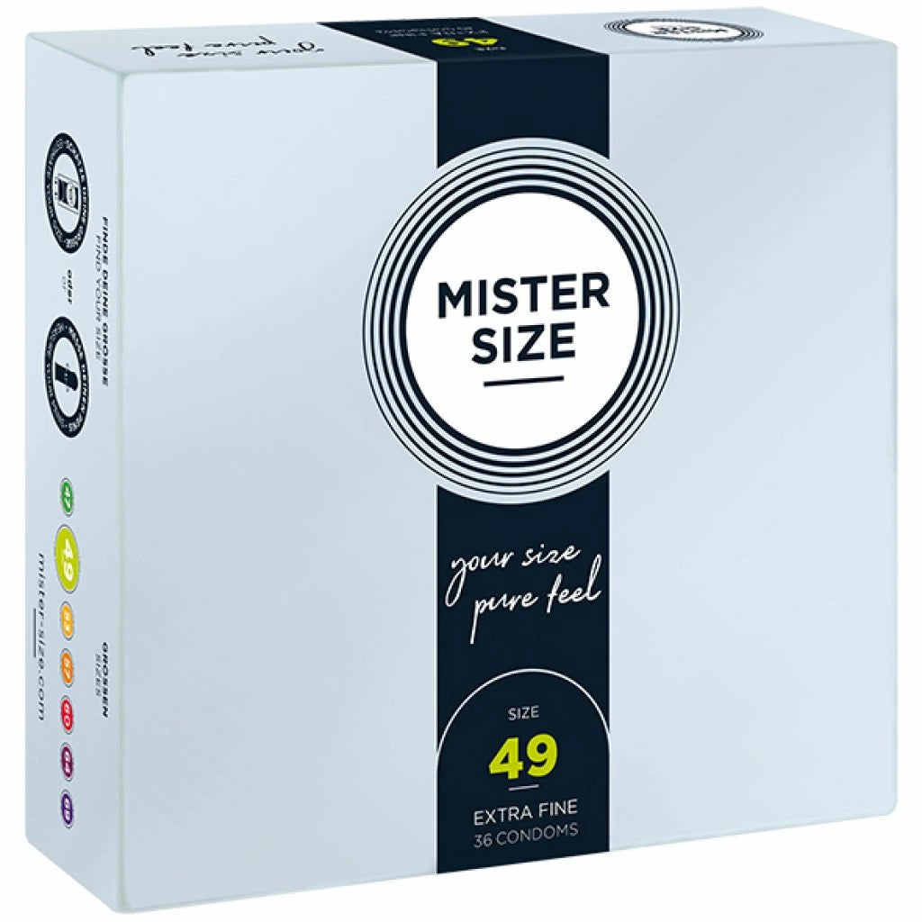 Of 3 günstig Kaufen-Mister Size - 49 mm Condoms 36 Pieces. Mister Size - 49 mm Condoms 36 Pieces <![CDATA[MISTER SIZE is the ideal companion for your sensitive, elegant penis. Working together you will create wonderful moments of great ecstasy. You really don't need a mighty