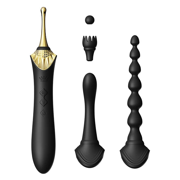 ADDED günstig Kaufen-Zalo - Bess 2 Obsidian Black. Zalo - Bess 2 Obsidian Black <![CDATA[Bess just got even better! With added anal beads attachment and heating function, take sensual self-care to the next level. Bess 2 comes with multiple head attachments for customized plea