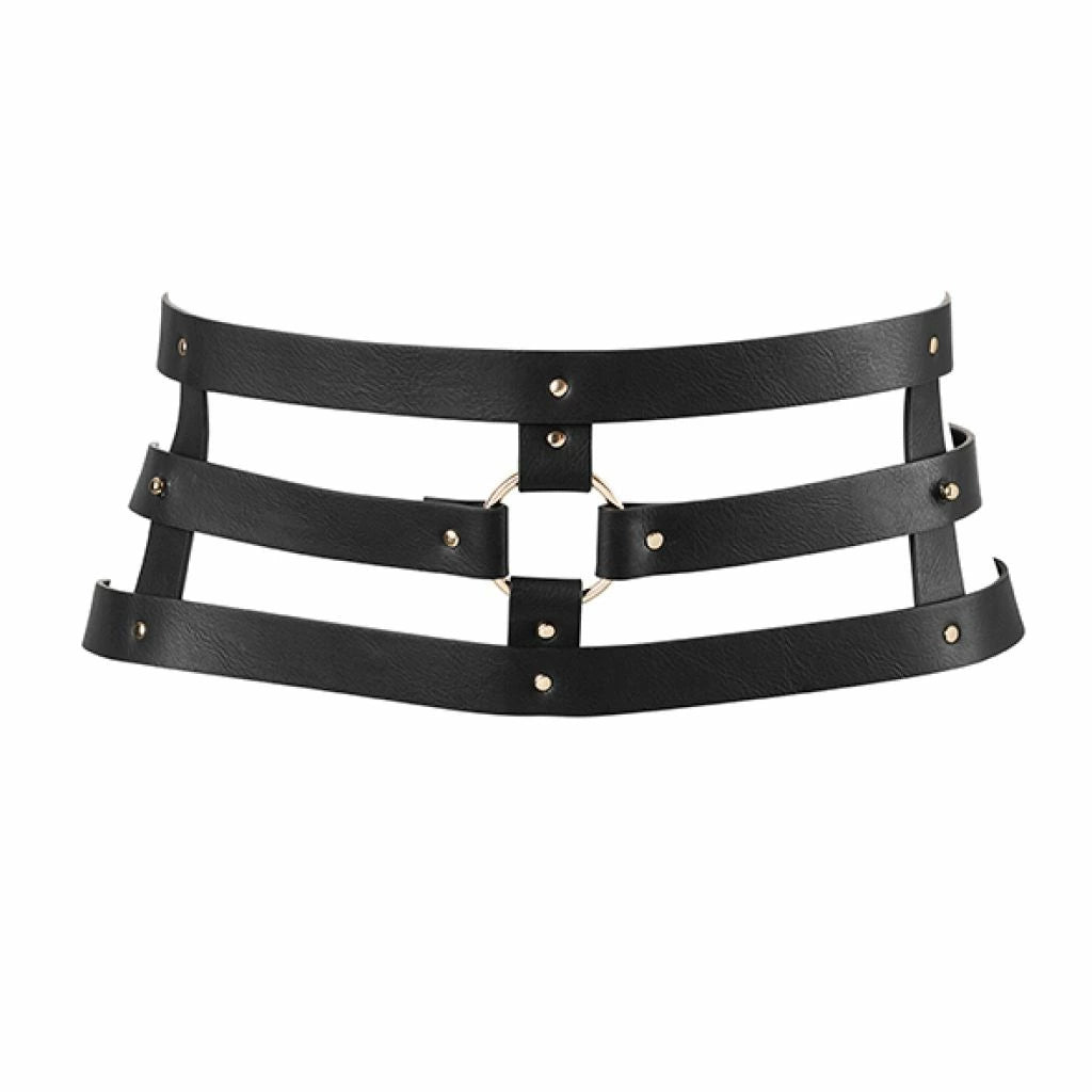 Double Double günstig Kaufen-Bijoux Indiscrets - Maze Wide Belt Black. Bijoux Indiscrets - Maze Wide Belt Black <![CDATA[A double use belt made with vegan straps. Unfasten the inner strap to turn it into a restraint, in the shape of handcuffs with straps. You can enjoy this belt in y