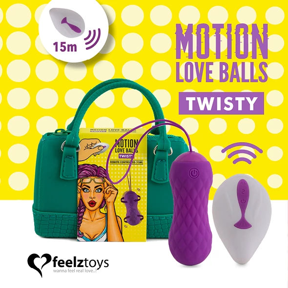 inside günstig Kaufen-FeelzToys - Motion Love Balls Twisty. FeelzToys - Motion Love Balls Twisty <![CDATA[The Motion Love Balls from Feelztoys give you a damn fine feeling inside! The cone balls are playful and exciting, they move and rotate to give you good vibrations. And be
