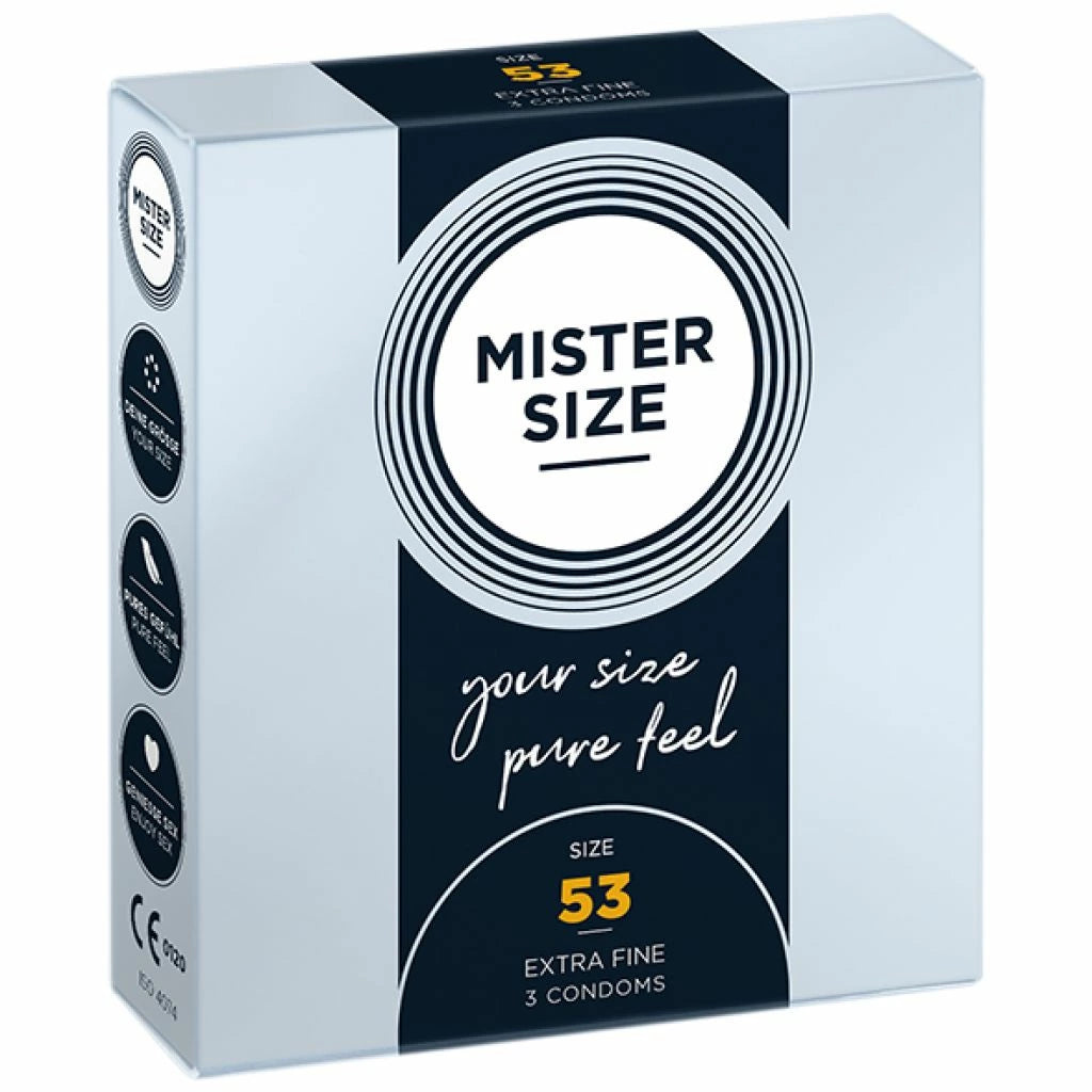 Eat The günstig Kaufen-Mister Size - 53 mm Condoms 3 Pieces. Mister Size - 53 mm Condoms 3 Pieces <![CDATA[MISTER SIZE is the ideal companion for your sensitive, elegant penis. Working together you will create wonderful moments of great ecstasy. You really don't need a mighty b