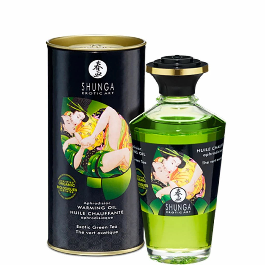 Green günstig Kaufen-Shunga - Aphrodisiac Warming Oil Green Tea 100 ml. Shunga - Aphrodisiac Warming Oil Green Tea 100 ml <![CDATA[A delicious edible warming oil created especially to excite erogenous zones. Activate by the warm breath of soft intimate kisses. - Perfect for u