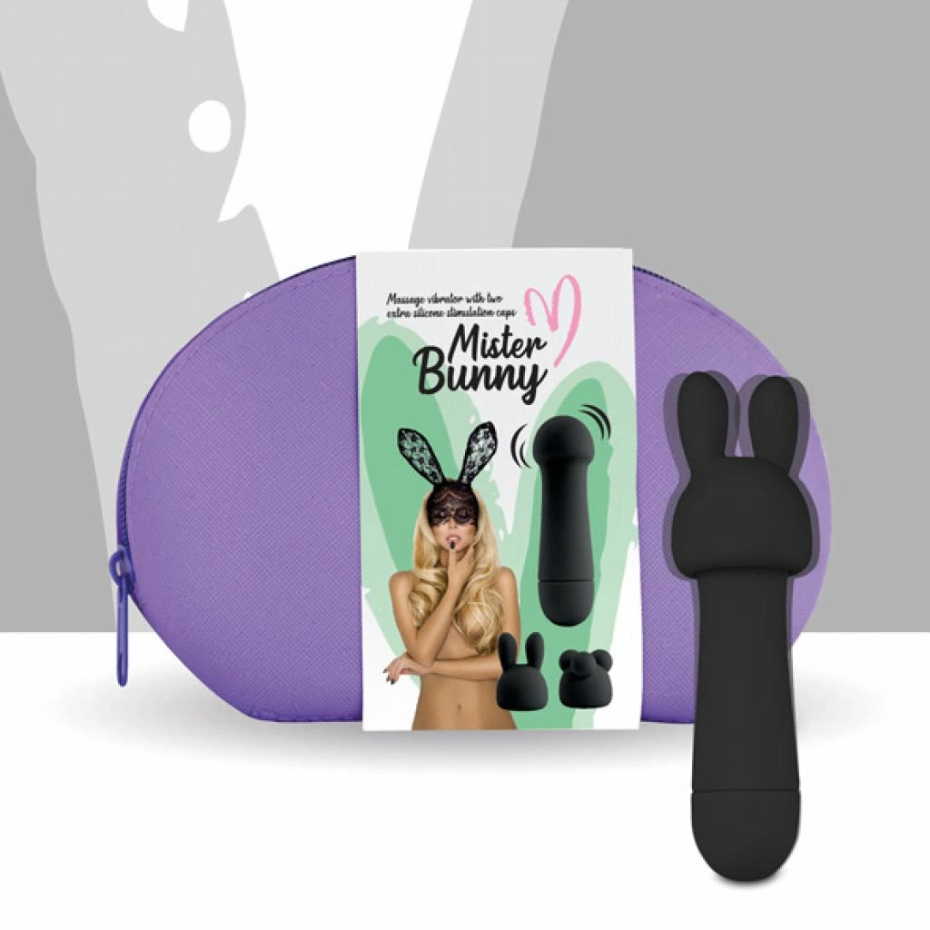 Soft 1 günstig Kaufen-FeelzToys - Mister Bunny with 2 Caps Black. FeelzToys - Mister Bunny with 2 Caps Black <![CDATA[Meet Mister Bunny, a powerful waterproof massage vibrator that fits perfectly in your hands. Battery charged, this soft coated massager delivers you 10 strong 