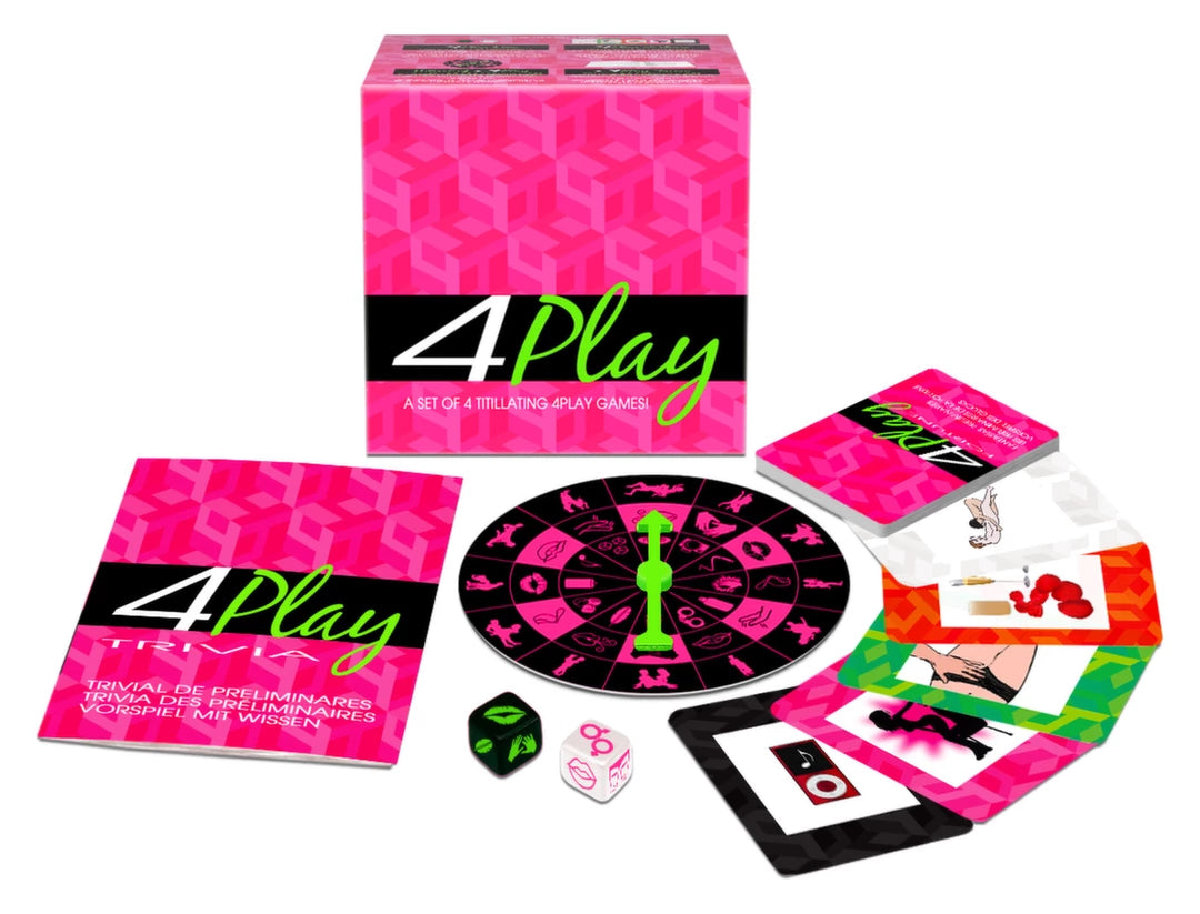 SPIN günstig Kaufen-Kheper Games - 4Play. Kheper Games - 4Play <![CDATA[KHEPER GAMES - 4PLAY. A set of four titillating games. Enjoy Wheel of Pleasure, where you spin to perform sexual fantasies on your lover. Foreplay Dice, where you roll dices to perform erotic actions on 