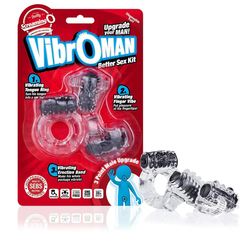 the 3 günstig Kaufen-The Screaming O - VibroMan Black. The Screaming O - VibroMan Black <![CDATA[THE SCREAMING O - VIBROMAN BLACK. The VibrOman is the ultimate starter kit that gives your man a 3-point upgrade! Give his tongue, fingertip and full package a vibrating boost wit