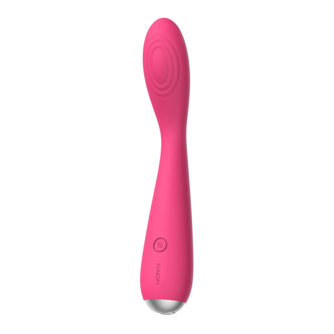 Ring PL günstig Kaufen-Svakom - Iris Vibrator Plum Red. Svakom - Iris Vibrator Plum Red <![CDATA[SVAKOM - IRIS VIBRATOR PLUM RED. Iris is a vibrator designed especially for clitoris and g-spot. She has an oval ring raised texture on the cute spoon shaped head, and a perfect ang