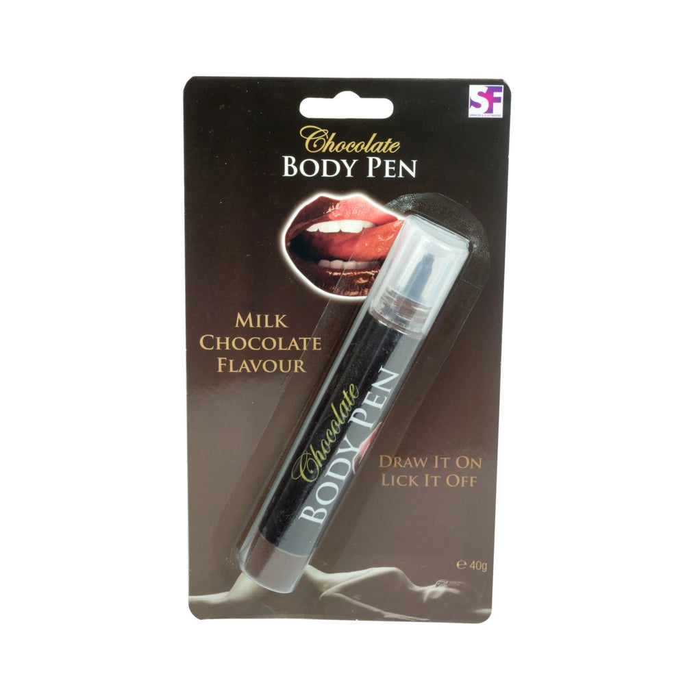 Write a günstig Kaufen-Chocolate Body Pen. Chocolate Body Pen <![CDATA[CHOCOLATE BODY PEN. Chocolate flavoured pen to write and draw on your partner's body.. 40 gram]]>. 