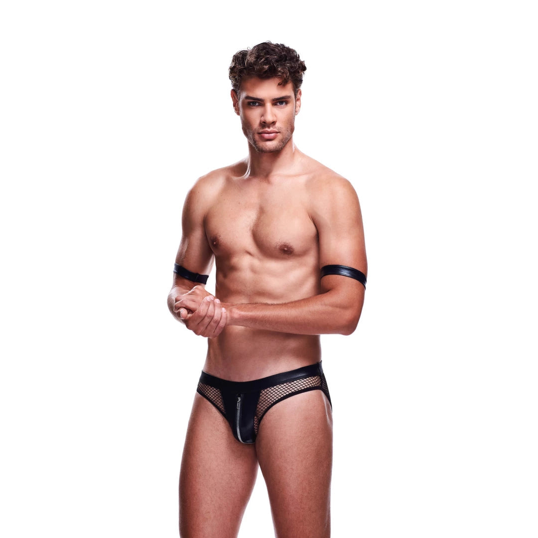 SW Set günstig Kaufen-Envy - 2 pc Sexy Cop Set L/XL. Envy - 2 pc Sexy Cop Set L/XL <![CDATA[ENVY - 2 PC SEXY COP SET L/XL. He's ready to handcuff you and read you your rights! This sexy cop set by Envy Menswear is designed as a sheer mesh and pleather brief, with a tantalizing