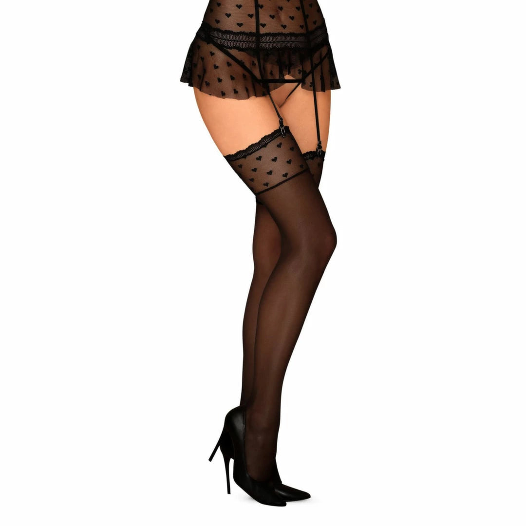 In your günstig Kaufen-Obsessive - Heartia Stockings Black S/M. Obsessive - Heartia Stockings Black S/M <![CDATA[OBSESSIVE - HEARTIA STOCKINGS BLACK S/M. Do you dare to try something that will ensure you an evening full of delight? Do you want to surprise your man with somethin