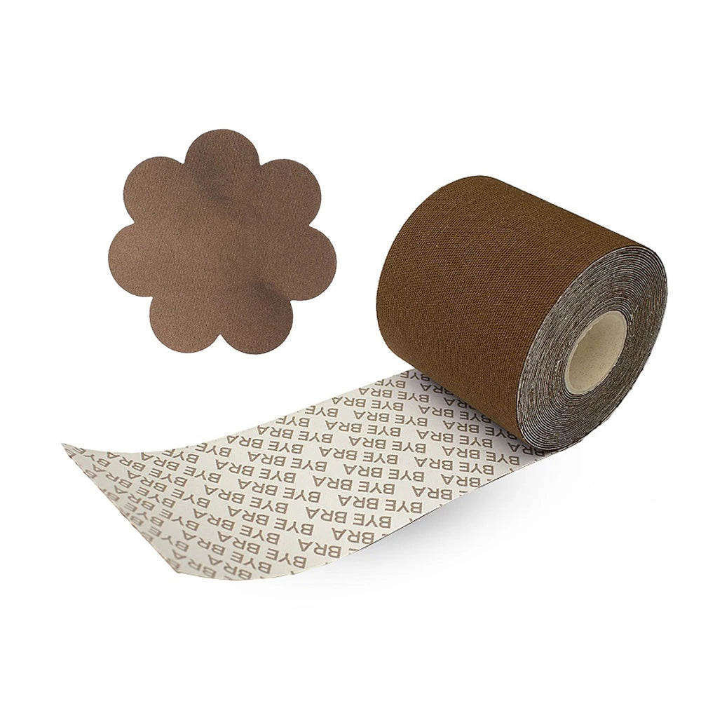 Detail in günstig Kaufen-Bye Bra - Body Tape Roll 6,5 cm x 5m + Satin Nipple Covers Brown. Bye Bra - Body Tape Roll 6,5 cm x 5m + Satin Nipple Covers Brown <![CDATA[BYE BRA - BODY TAPE ROLL 6,5 CM X 5M + SATIN NIPPLE COVERS BROWN. PRODUCT DETAILS. Stretchy and breathable, the tap