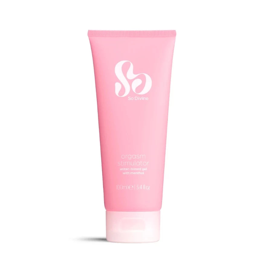 Stimulator günstig Kaufen-So Divine - Orgasm Gel 100 ml. So Divine - Orgasm Gel 100 ml <![CDATA[SO DIVINE - ORGASM GEL 100 ML. This orgasmic stimulator gel, is infused with arginine and menthol to tingle when applied to the clitoris and labia. Use solo or with a partner and add a 