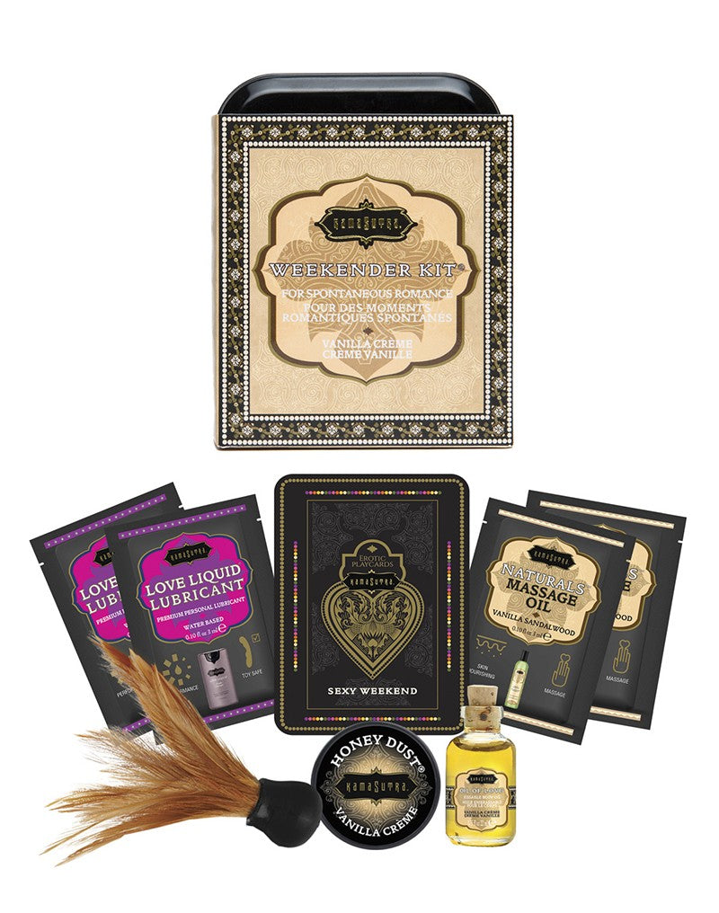 Man at günstig Kaufen-Kama Sutra - Weekender Kit - Vanilla. Kama Sutra - Weekender Kit - Vanilla <![CDATA[The all new Weekender Kit is here! Be ready for spontaneous romance with these petite sensual Kama Sutra luxuries. Perfect portions fit comfortably in a pocket, luggage, b