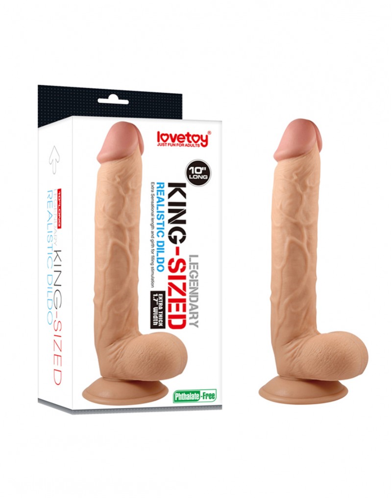 of Love günstig Kaufen-King-Sized Legendary Realistic Dildo 10". King-Sized Legendary Realistic Dildo 10" <![CDATA[Explore every inch of legendary king sized realistic dildo from LoveToy. Satisfy yourself with every vein, curve and bulge of this giant replica that looks