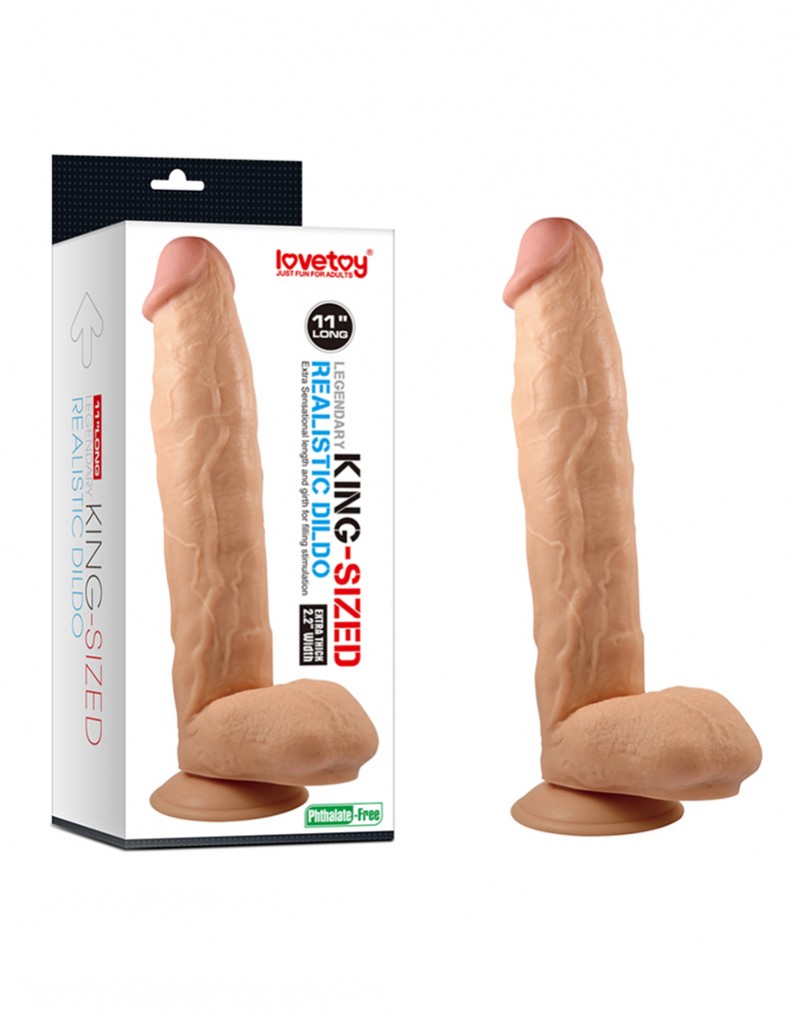 of His günstig Kaufen-King-Sized Legendary Realistic Dildo 11". King-Sized Legendary Realistic Dildo 11" <![CDATA[Explore every inch of legendary king sized realistic dildo from LoveToy. Satisfy yourself with every vein, curve and bulge of this giant replica that looks