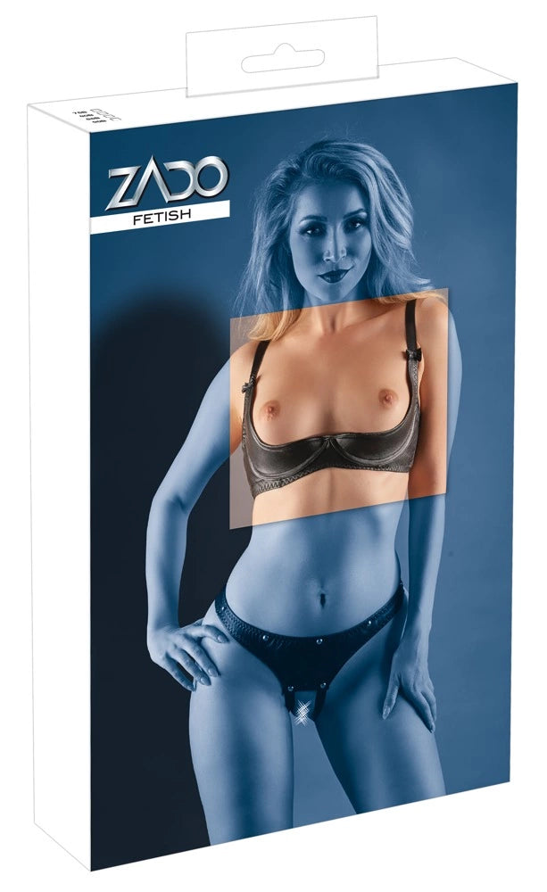 of NDE günstig Kaufen-Leather Shelf Bra 75B. Leather Shelf Bra 75B <![CDATA[Beautiful lamb nappa leather for beautiful, naked breasts!. Slightly padded, underwired shelf bra from ZADO made out of soft lamb nappa leather. There are 3 rows of hook fasteners for adjusting the bra