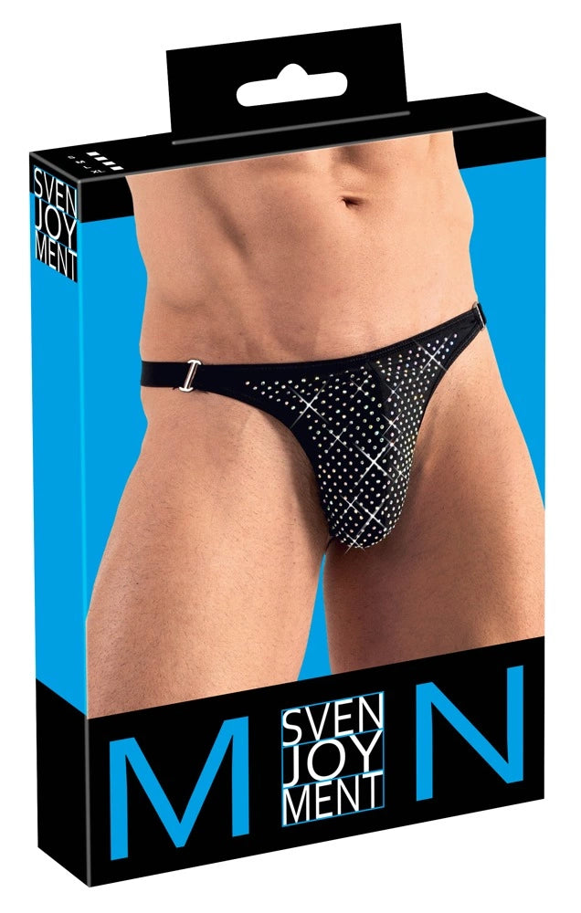 in Black günstig Kaufen-Men's String S. Men's String S <![CDATA[Exclusive design with sparkly rhinestones!. Extravagant black string from Svenjoyment with numerous colourful rhinestones at the front. It is wonderfully stretchy which means that it's extremely comfortable to wear.