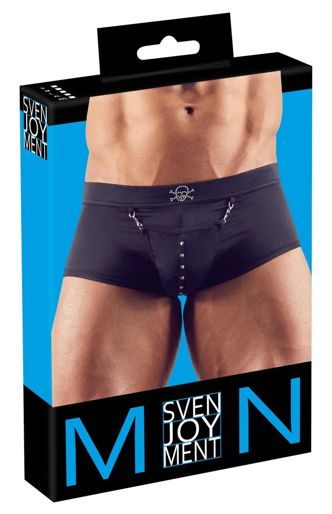 Figure günstig Kaufen-Men's Pants 2XL. Men's Pants 2XL <![CDATA[Find the treasure!. Figure-emphasising pirate pants with a pouch that has snap hooks. With a swell function for an impressive front bulge and an authentic skull on the waistband that is made out of studs. Perfect 