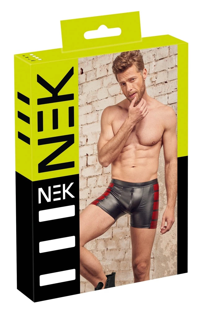 the End günstig Kaufen-Men's Pants black/red M. Men's Pants black/red M <![CDATA[An exclusive design in a terrific colour scheme!. Black pants from NEK made out of trendy matte look material with red inserts at either side. There is a practical, padded zip at the front that can