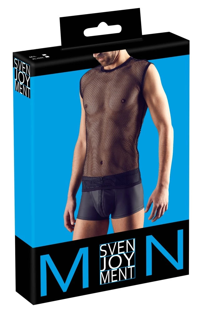 for Our günstig Kaufen-Men´s Net Shirt XL/2XL. Men´s Net Shirt XL/2XL <![CDATA[For brave men!. All eyes will be on you when you wear this black coarse net shirt. Your body and muscles will be shown off in a wonderfully tempting way. With a round neck. With stitched se