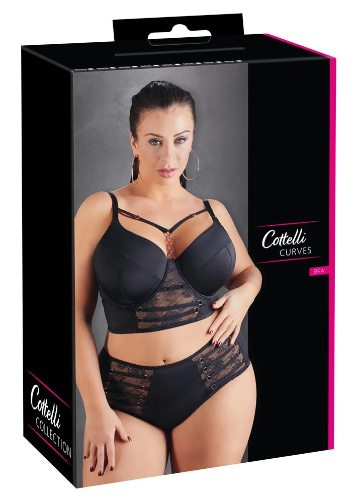Strap On günstig Kaufen-Bra Decoration 90F. Bra Decoration 90F <![CDATA[For a breathtaking cleavage!. Bra with slightly padded underwired cups. The fancy cup straps and bra straps can be adjusted individually for a perfect fit. Black with beautiful rose gold-coloured details. St