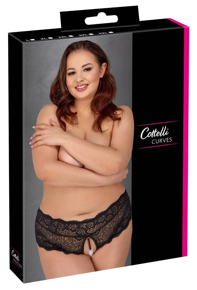 PERFECT FIT günstig Kaufen-Panties w Pearls 4XL. Panties w Pearls 4XL <![CDATA[Delicate lace with seductive details!. Black, crotchless panties from Cottelli CURVES made entirely out of delicate floral lace. Soft and stretchy for a perfect fit and high comfort. The elastic and stim