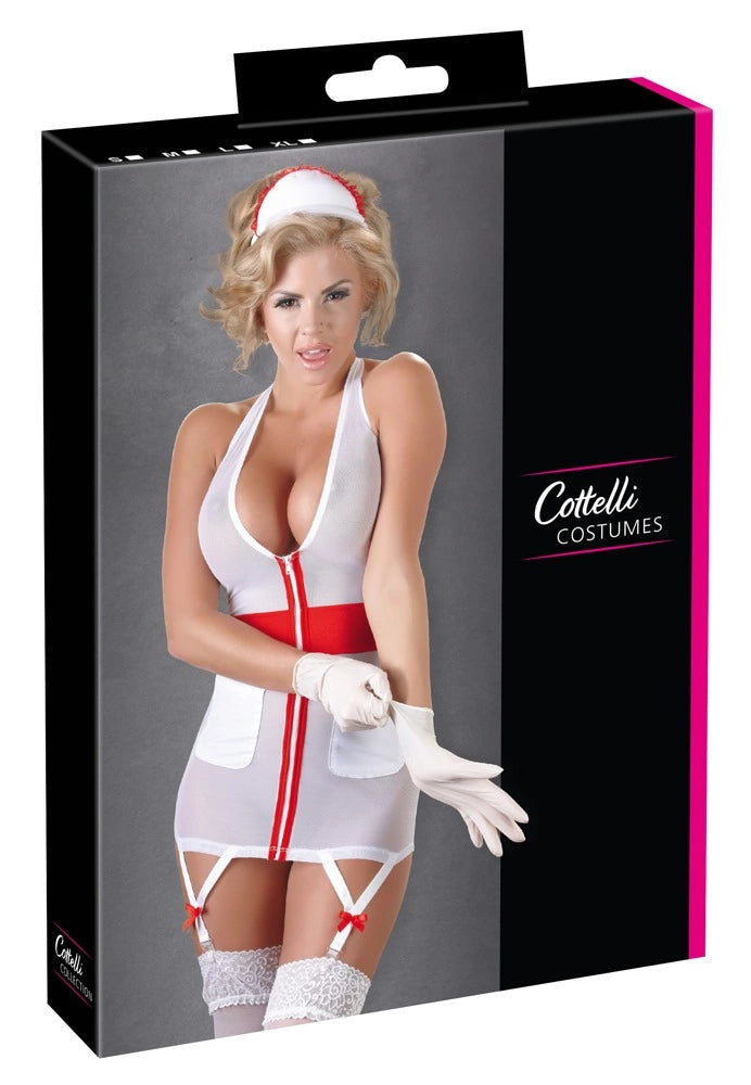 Power of günstig Kaufen-Nurse S. Nurse S <![CDATA[Sexy nurse!. Seductive dress made out of white powernet with red inserts that are in the shape of a cross at the front. There is a zip that goes all the way down the long insert and the other insert emphasises the waist.. With sm