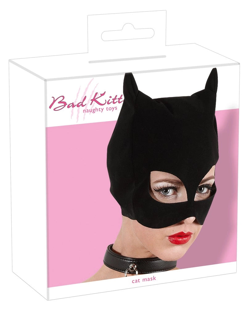 NAT AN günstig Kaufen-Cat mask black. Cat mask black <![CDATA[For imaginative roleplays!. Black cat mask in nubuck leather look, softly roughened. Eyes and mouth non-covered. 100% polyurethane.]]>. 