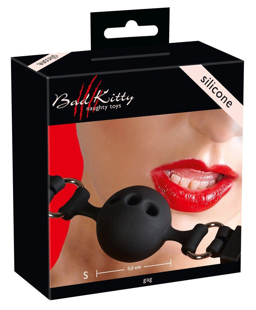 in Black günstig Kaufen-Gag Silicone. Gag Silicone <![CDATA[Sweet agony in comfort!. Black gag with air holes for long lasting comfort and adjustable strap. Gag Ø 3.5 cm. Material: silicone.]]>. 