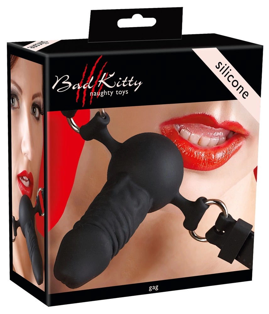 Strap on günstig Kaufen-Gag Silicone. Gag Silicone <![CDATA[Black gag ball in natural penis-design!. Extra skin-friendly: made entirely of silicone! Adjustable strap. Total length of penis 9.5 cm, Ø 3 cm.]]>. 