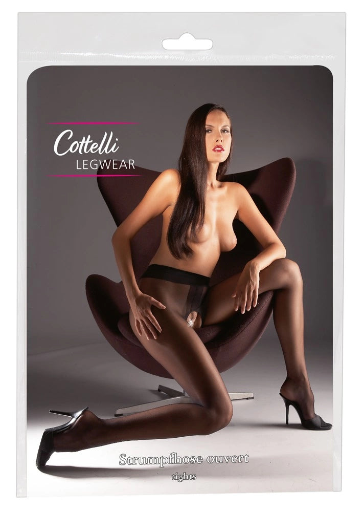 OM Black günstig Kaufen-Crotchless Tights black 5. Crotchless Tights black 5 <![CDATA[Invitingly open in the crotch area!. Velvety soft, shiny tights from Cottelli LEGWEAR with an invitingly open crotch area. The string part is opaque. 20 denier.. 89% polyamide, 11% spandex.]]>.
