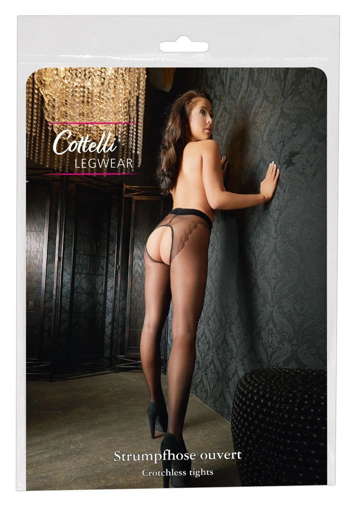 Open 2 günstig Kaufen-Crotchless Tights 4. Crotchless Tights 4 <![CDATA[Invitingly crotchless!. Velvety soft suspender tights from Cottelli LEGWEAR with an integrated panty pattern and a completely open crotch area. 20 denier. Oeko-Tex certified.. 90% polyamide, 10% spandex.]]