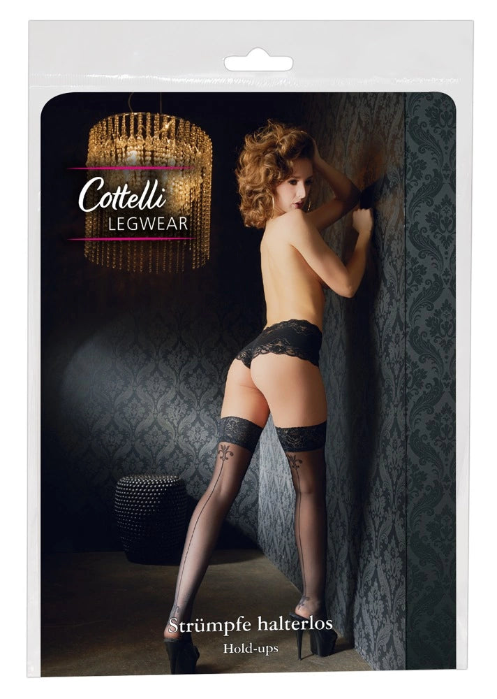 TOM 2 günstig Kaufen-Hold-up Stockings with seam 2. Hold-up Stockings with seam 2 <![CDATA[Breathtakingly beautiful!. Hold-up stockings with an 8 cm wide lace top part and a decorative seam at the back. There is a stylish lily at the top and bottom of the seam. With a silicon